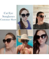 Oversized Oversized Cat Eye Sunglasses for Women Retro Fashion Driving Glasses - C3 - CP18X77T9WE $19.03