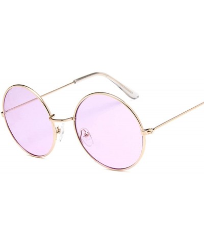 Oval Round Small Sunglasses Women Er Vintage Metal Cheap Sun Glasses Female Retro Circle Eyewear - Goldgray - CC198AHW2OD $51.31