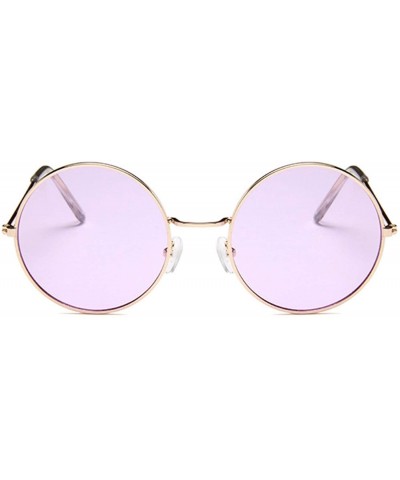 Oval Round Small Sunglasses Women Er Vintage Metal Cheap Sun Glasses Female Retro Circle Eyewear - Goldgray - CC198AHW2OD $51.31