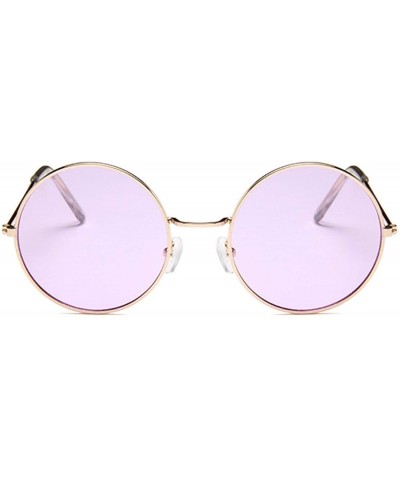 Oval Round Small Sunglasses Women Er Vintage Metal Cheap Sun Glasses Female Retro Circle Eyewear - Goldgray - CC198AHW2OD $21.99