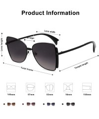 Butterfly Sunglasses for Women Butterfly Sunglasses UV400 ALLY SJ1123 - C1 Black Frame/Gradient Grey Lens - C9193L09HQ9 $34.41
