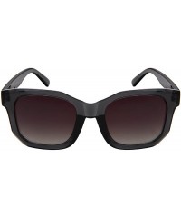 Square Women Casual Square Plastic Sunglasses w/Gradient Lens 34118-KGM - Clear Grey Frame/Grey Gradient Lens - CJ18C4LCE4W $...