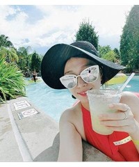 Oval Oversized Cateye Polarized Sunglasses - Designer Inspired Style for Women - with Mirrored Lens P1891 - CK187K66U0T $21.68