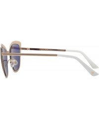 Oval Oversized Cateye Polarized Sunglasses - Designer Inspired Style for Women - with Mirrored Lens P1891 - CK187K66U0T $21.68