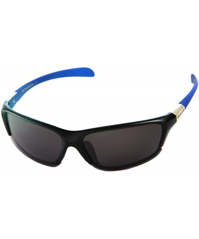 Rectangular Men's Rectangular Sports Wrap 65mm Polarized Sunglasses - Blue - CI11K1NYSU1 $10.84