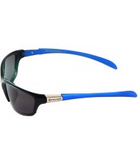 Rectangular Men's Rectangular Sports Wrap 65mm Polarized Sunglasses - Blue - CI11K1NYSU1 $18.97