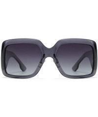 Square Retro Big Frame Sunglasses 2020 Oversized Square Men Women Fashion Shades UV400 Vintage Glasses - Grey - C7197EHRSO8 $...
