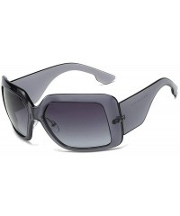 Square Retro Big Frame Sunglasses 2020 Oversized Square Men Women Fashion Shades UV400 Vintage Glasses - Grey - C7197EHRSO8 $...