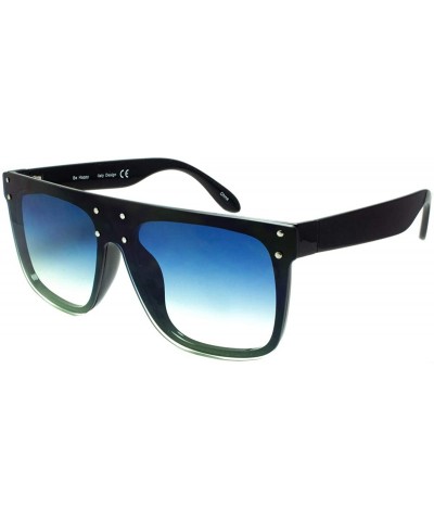 Oversized Fashion Oversize Sunglasses UV Protection - Black / Blue - CB18O7L43E6 $43.16