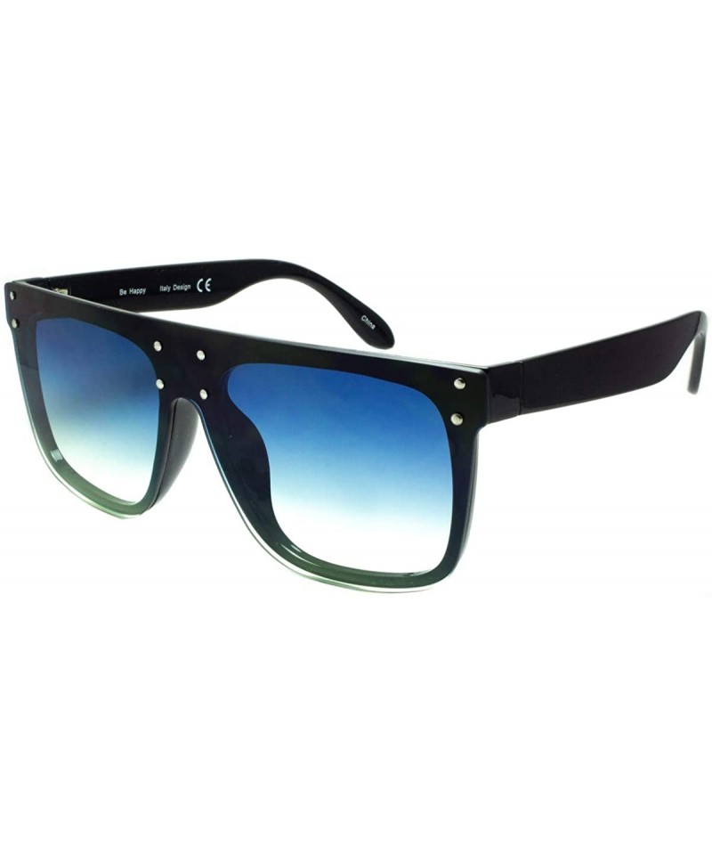Oversized Fashion Oversize Sunglasses UV Protection - Black / Blue - CB18O7L43E6 $44.32
