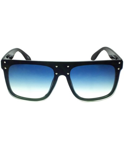 Oversized Fashion Oversize Sunglasses UV Protection - Black / Blue - CB18O7L43E6 $43.16