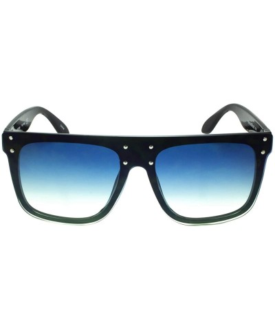 Oversized Fashion Oversize Sunglasses UV Protection - Black / Blue - CB18O7L43E6 $44.32