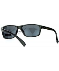 Sport Sunglasses Mens Fashion Oval Rectangular Sporty Shades UV 400 - Black - CU186L28SNN $19.61