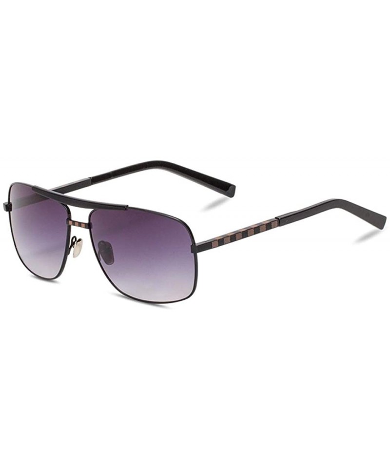 Aviator Men's and women's fashion sunglasses- retro square glasses- elastic trend sunglasses - D - CV18S6QOR63 $36.91