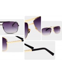 Aviator Men's and women's fashion sunglasses- retro square glasses- elastic trend sunglasses - D - CV18S6QOR63 $36.91