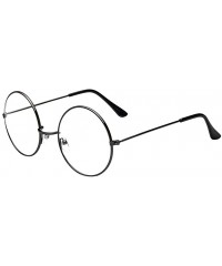 Aviator Fashion Round Metal Optical Eyewear Non-Prescription Eyeglasses Clear Lens Glasses Frame For Women - CO18ST4R0QK $10.33