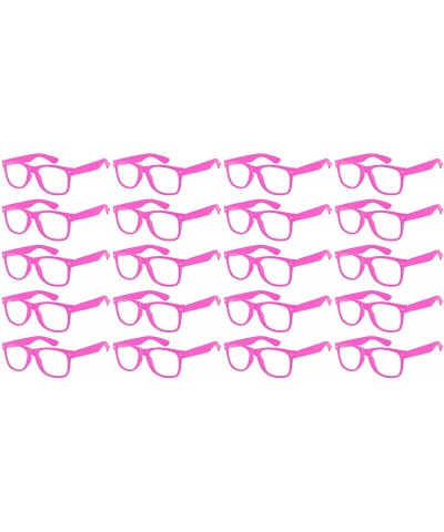 Shield 20 Pieces Per Case Wholesale Lot Classic Retro Plastic Sunglasses Clear Lens Assorted Colored - CA180Y5ZA2R $36.24