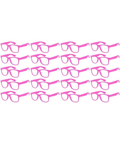 Shield 20 Pieces Per Case Wholesale Lot Classic Retro Plastic Sunglasses Clear Lens Assorted Colored - CA180Y5ZA2R $36.24