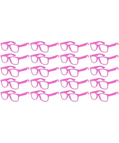 Shield 20 Pieces Per Case Wholesale Lot Classic Retro Plastic Sunglasses Clear Lens Assorted Colored - CA180Y5ZA2R $56.21