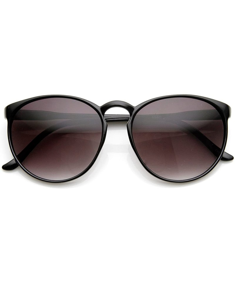 Round Large Retro Fashion P-3 Shape Keyhole Round Sunglasses (Black Lavender) - CO11J47JLCF $8.73