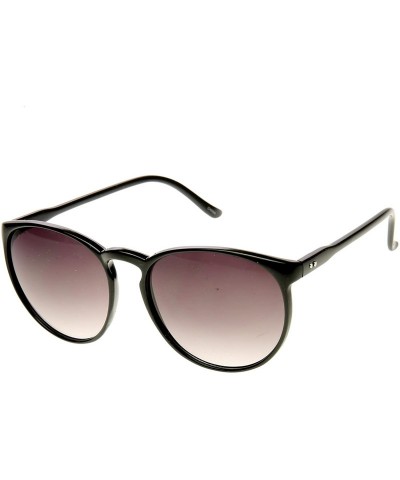 Round Large Retro Fashion P-3 Shape Keyhole Round Sunglasses (Black Lavender) - CO11J47JLCF $8.73