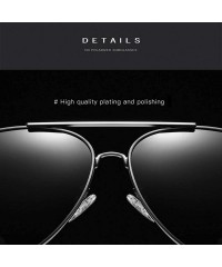 Goggle Fashion Sunglasses fishing Driving Sunglasses Brand Men UV400 Polarized Square Metal Frame Male Sun Glasses - CB198R0S...
