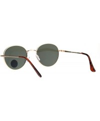 Round Polarized Lens Sunglasses Vintage Fashion Round Light Metal Frame UV 400 - Gold (Dark Green) - C219399ALTX $12.51