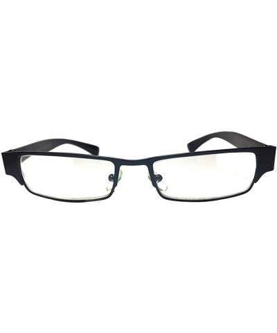 Rectangular Magnified Reading Glasses Rectangular Spring Hinge Frame - Black - CY182GRI9MS $9.24