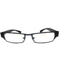 Rectangular Magnified Reading Glasses Rectangular Spring Hinge Frame - Black - CY182GRI9MS $9.24