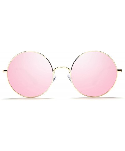 Wayfarer Round Polarized Sunglasses Oversize Hippie Sun Glasses Circle Frame Ultra Lightweight - C2194QZ9IL0 $12.14