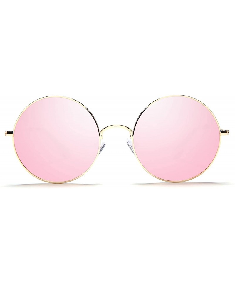 Wayfarer Round Polarized Sunglasses Oversize Hippie Sun Glasses Circle Frame Ultra Lightweight - C2194QZ9IL0 $26.43