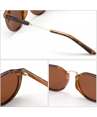 Aviator Retro Polarized Round Sunglasses for Men Women Vintage Designer Style UV400 Protection Lens - C218ZZWW2DC $13.94