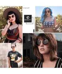Wayfarer Round Polarized Sunglasses Oversize Hippie Sun Glasses Circle Frame Ultra Lightweight - C2194QZ9IL0 $26.43