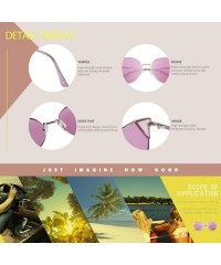 Round Vintage Retro Round Metal Polarized Sunglasses for Women 100% UV400 Protection W018 - Gold Purple - CP196EAK94T $19.37