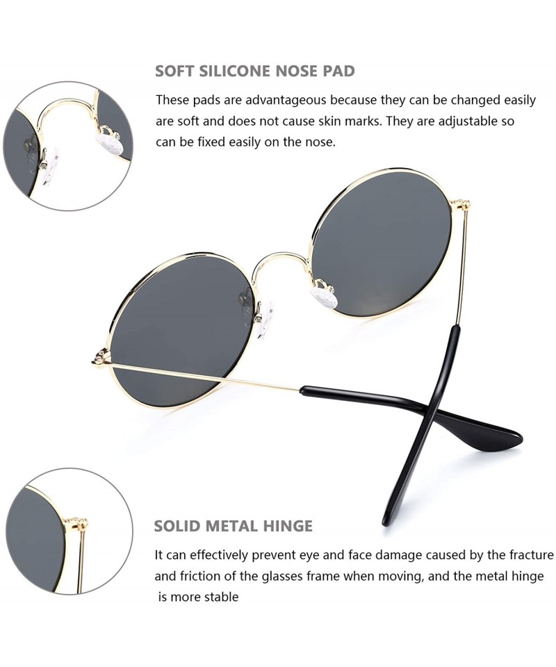 Round Polarized Sunglasses Oversize Hippie Sun Glasses Circle Frame ...