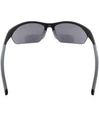 Rimless Retro Mens Womens Sports Half-Rimless Bifocal Sunglasses - Black Frame/Grey Arm - C7189X6DSO6 $23.32