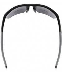 Rimless Retro Mens Womens Sports Half-Rimless Bifocal Sunglasses - Black Frame/Grey Arm - C7189X6DSO6 $23.32