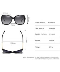 Semi-rimless Ladies Vintage Round Polarized HD TAC Sunglasses for Women Classic Retro Designer Style - D - CQ198OG79ES $14.71