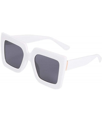 Aviator 2019 Italy Luxury Brand Oversized Square Sunglasses Women Men Random Color - White - C818YZWC4GN $18.65