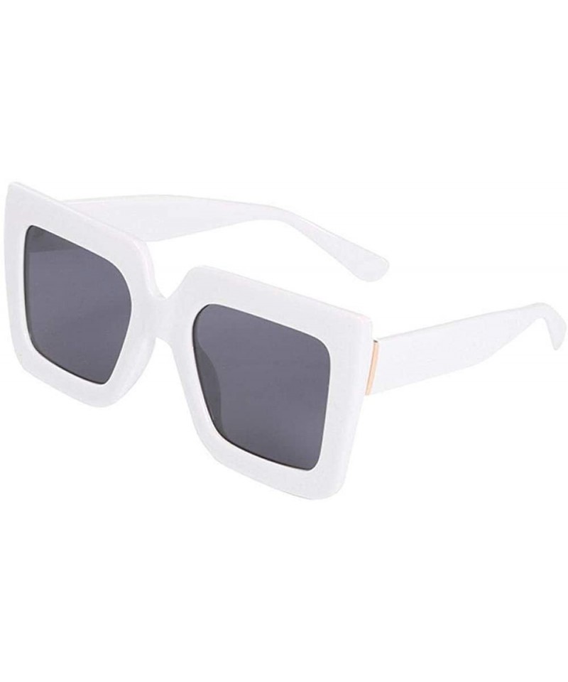 Aviator 2019 Italy Luxury Brand Oversized Square Sunglasses Women Men Random Color - White - C818YZWC4GN $9.20