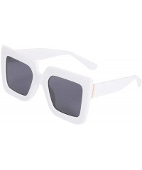 Aviator 2019 Italy Luxury Brand Oversized Square Sunglasses Women Men Random Color - White - C818YZWC4GN $9.20