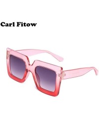 Aviator 2019 Italy Luxury Brand Oversized Square Sunglasses Women Men Random Color - White - C818YZWC4GN $9.20