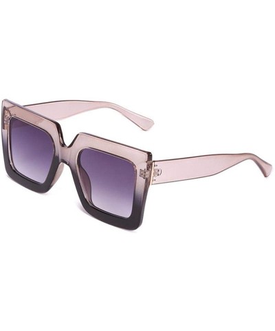 Aviator 2019 Italy Luxury Brand Oversized Square Sunglasses Women Men Random Color - White - C818YZWC4GN $9.20