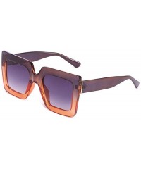 Aviator 2019 Italy Luxury Brand Oversized Square Sunglasses Women Men Random Color - White - C818YZWC4GN $9.20