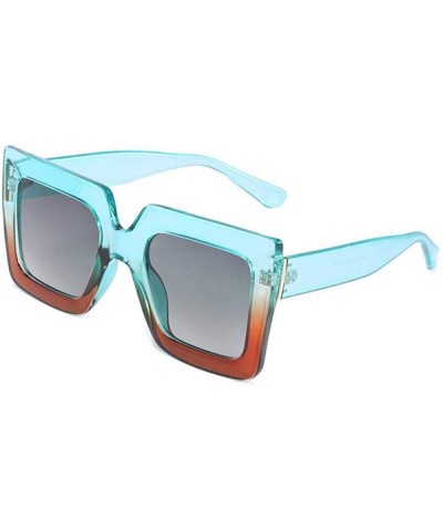 Aviator 2019 Italy Luxury Brand Oversized Square Sunglasses Women Men Random Color - White - C818YZWC4GN $9.20