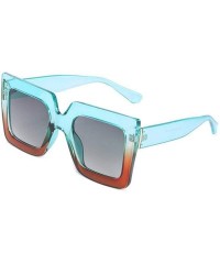 Aviator 2019 Italy Luxury Brand Oversized Square Sunglasses Women Men Random Color - White - C818YZWC4GN $9.20