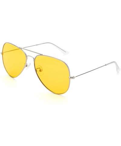 Oversized Oversized Aviator Night Vision Sunglasses for Women and Men - HD Polarized Sunglasses - UV400 Protection - CS18XS9A...
