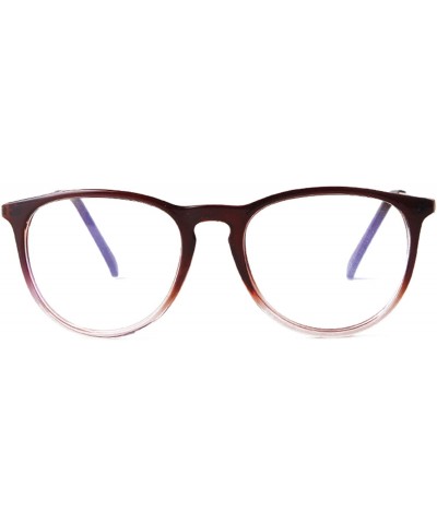 Oval Round Clear Glasses Vintage Non Prescription Eyeglasses Frame Women Wen - Faded Wine Frame Gold Arm - CH192I39NTR $11.05
