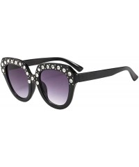 Goggle Boys Girls Unisex Imitation Diamond Sunglasses Integrated Sun Glasses for Kids - Black - C618T87QGMW $11.01