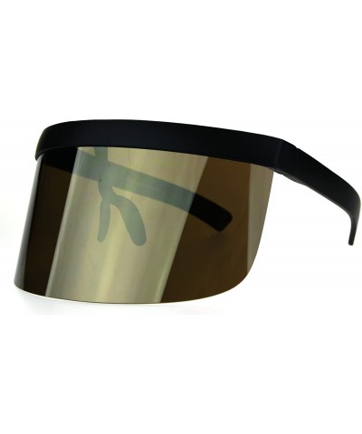 Shield Mirror Lens Visor Cover Sunglasses Sun Cover for Face Shades Driving UV 400 - Black - CZ1865MNHXE $12.28